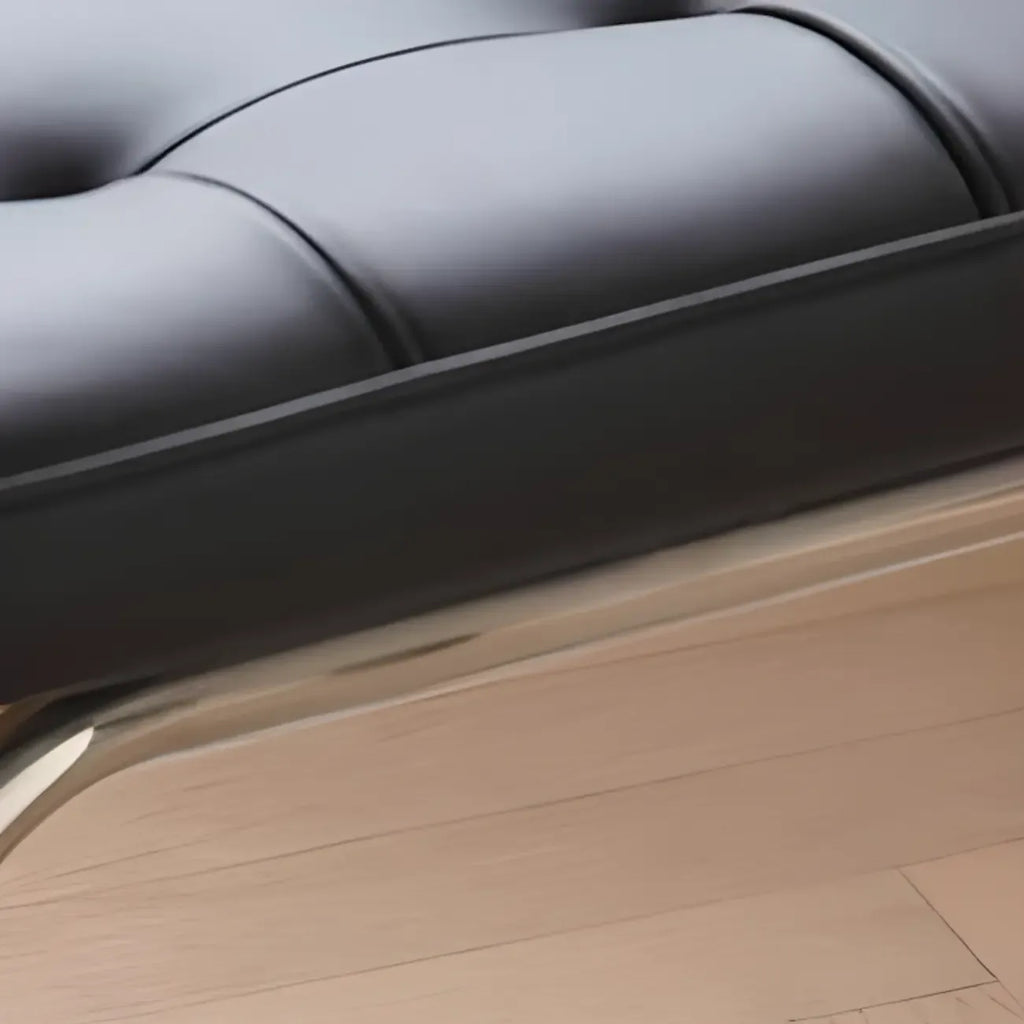 Chaise de salle à manger moderne en similicuir marron avec dossier tissé et piètement cantilever