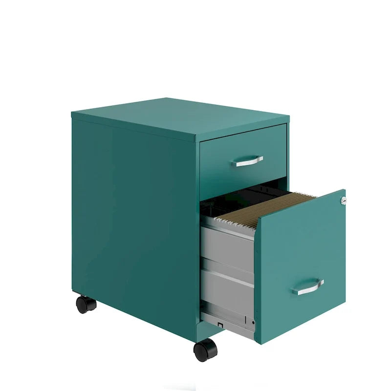 Classeur vertical mobile de 18 po de profondeur, 2 tiroirs, format lettre, avec tiroir à accessoires