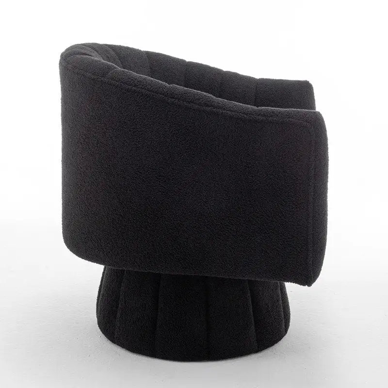 Fauteuil rond pivotant SEYNAR Modern Glam en velours