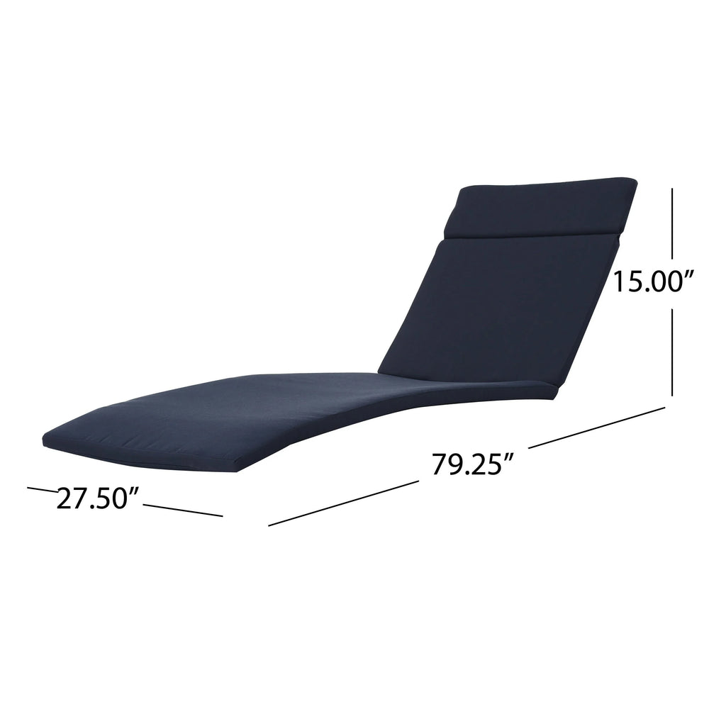 Ensemble de coussins d'extérieur Salem pour chaise longue - Coussins uniquement (lot de 2) par Christopher Knight Home - 79,25L x 27,50W x 1,50H