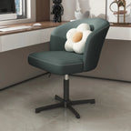 Fauteuil de bureau pivotant élégant en cuir orange
