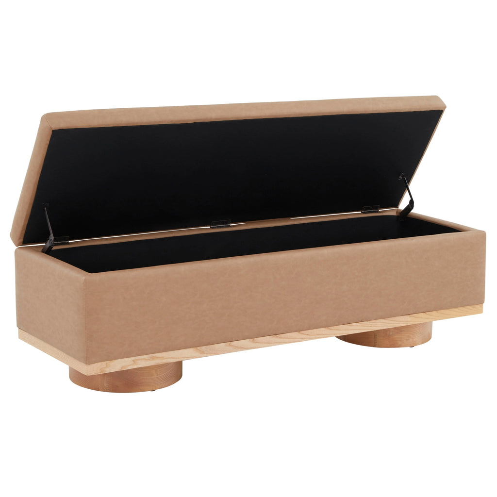 Banc de rangement Sunneva Boucle SAFAVIEH Couture - 61 po L x 20 po P x 19 po H - 61Lx20Px19H