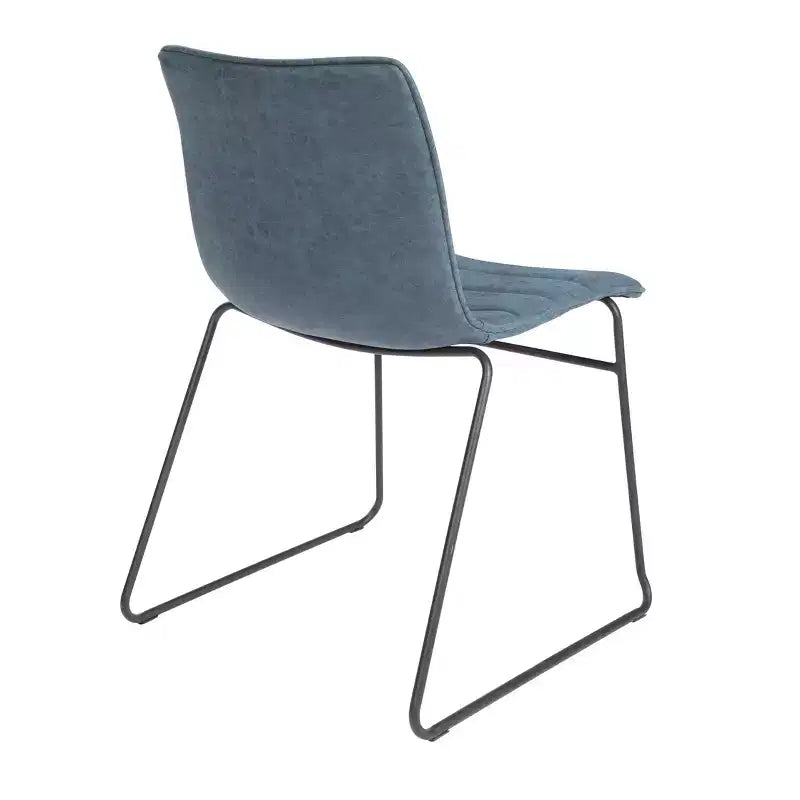 Lot de 2 chaises empilables Halo Marine – OSP Home Furnishings : Chrome, similicuir, cadre métallique