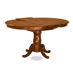 East West Furniture Ensemble de salle à manger 5 pièces - une table à manger ovale et 4 chaises solides, marron selle (options de type de siège)