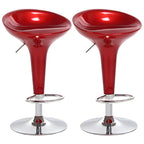 Tabouret de bar pivotant en plastique chromé réglable en hauteur