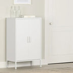 Armoire de rangement métallique à 2 portes avec étagères réglables