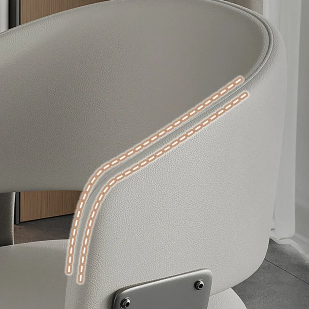 Chaise de salle à manger moderne glamour en cuir