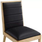 Meridian Furniture, Chaises de salle à manger Bristol en cuir végétalien, Lot de 2