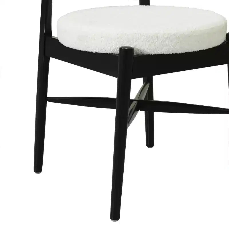 Christopher Knight Home Lumen Chaises de salle à manger modernes en bois d'hévéa et mélange de lin (lot de 2)