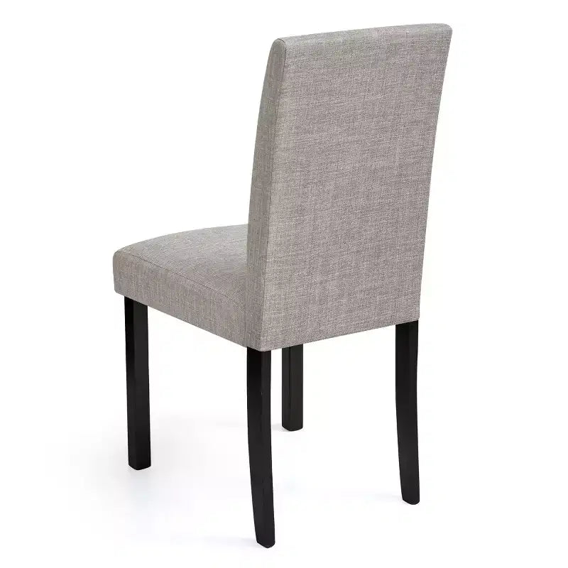 Subrtex Chaise de salle à manger Parsons rembourrée en bois massif et lin (Lot de 2)