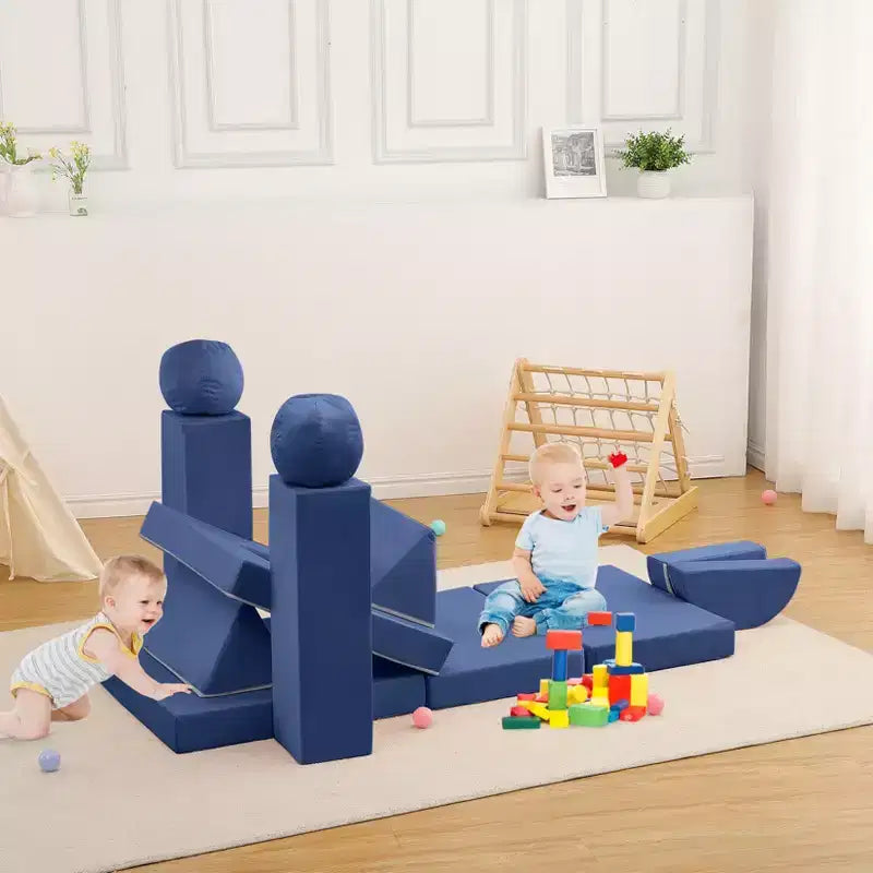 Canapé pour enfants 12 pièces, canapé de jeu modulaire pour enfants pour stimuler la créativité, canapé modulable, mobilier de chambre et de salle de jeux pour tout-petits, pour dormir et lire