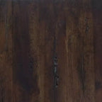 Table basse Arcadia en bois d'acacia, 54 po de large, moka vieilli – Meubles Alaterre : industriel, piétement en tréteaux, bois teinté
