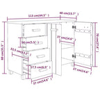 vidaXL HAMAR Buffet de cuisine en pin massif