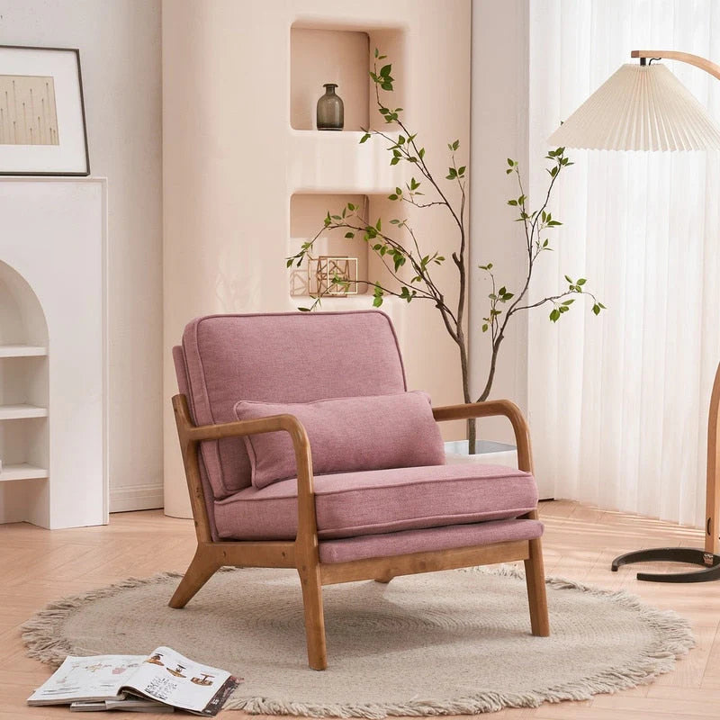 Fauteuil d'appoint rembourré Mid-Century Modern