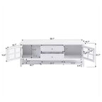Meuble TV moderne du milieu du siècle TROPOW pour téléviseur de 60 pouces avec espace de rangement multifonctionnel Console multimédia pour salon, chambre et bureau BLANC