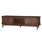 PexFix 66.9 Meuble TV Moderne de Ferme pour TV 75 Pouces, Meuble TV en Bois avec Rangement, Table Console TV pour Salon Chambre, Marron