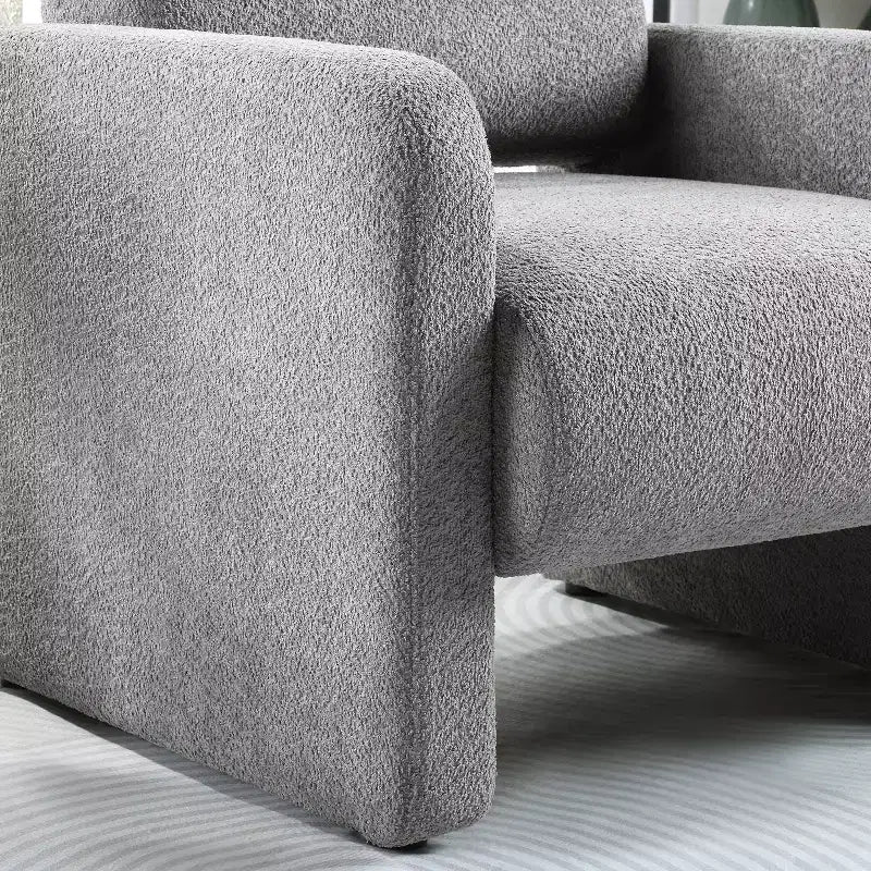 HOMES: Inside + Out Fauteuil d'appoint moderne Sanddrift en bouclette