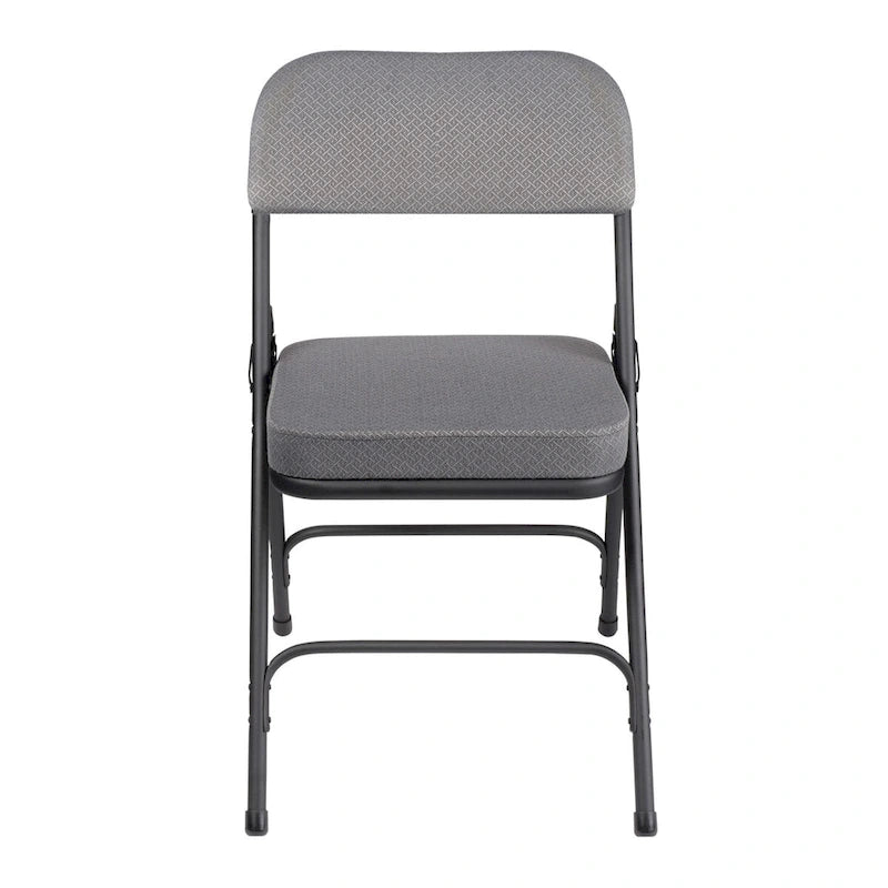 Chaise pliante de luxe matelassée en tissu de la collection Bernadine de Hampden Furnishings, lot de 2