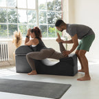 Avana Kami Chaise convertible / Yoga & Massage - Pouf 2 en 1 avec chaise longue de yoga escamotable, Microvelours - N/A