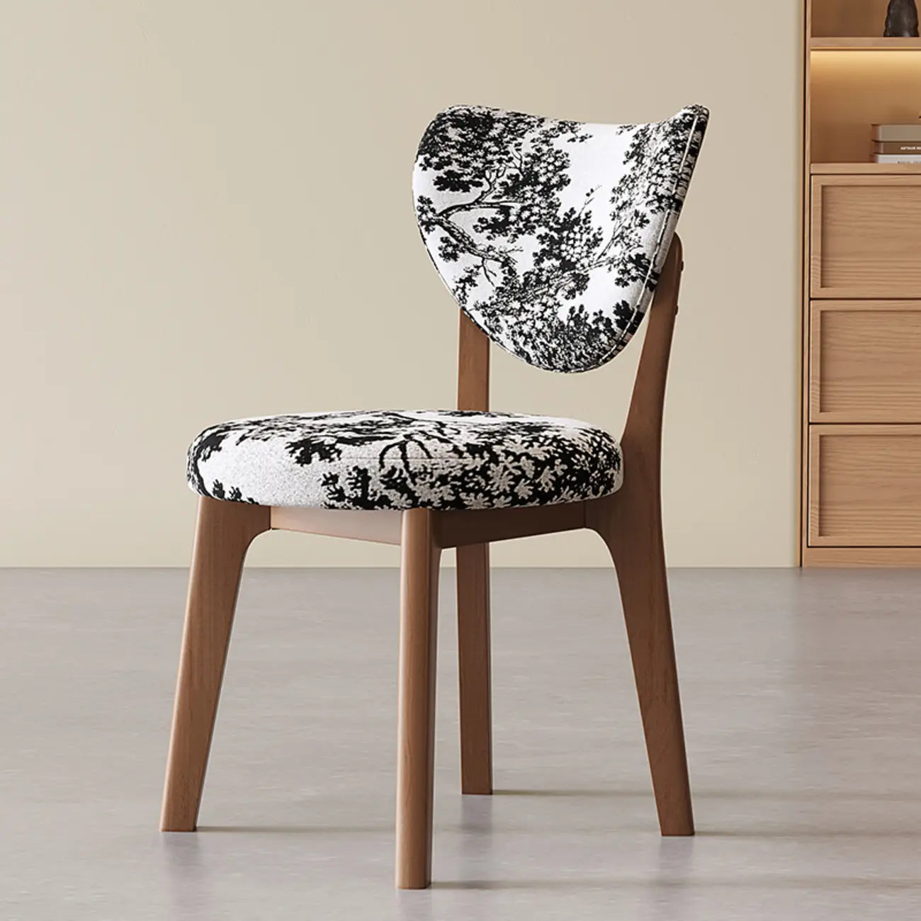Chaise de salle à manger sans accoudoirs moderne en similicuir à dossier haut