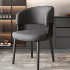 Chaise de salle à manger moderne glamour en cuir