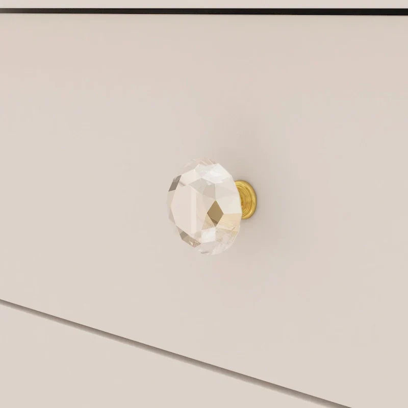 Coiffeuse LED de luxe avec 9 tiroirs, station de maquillage élégante