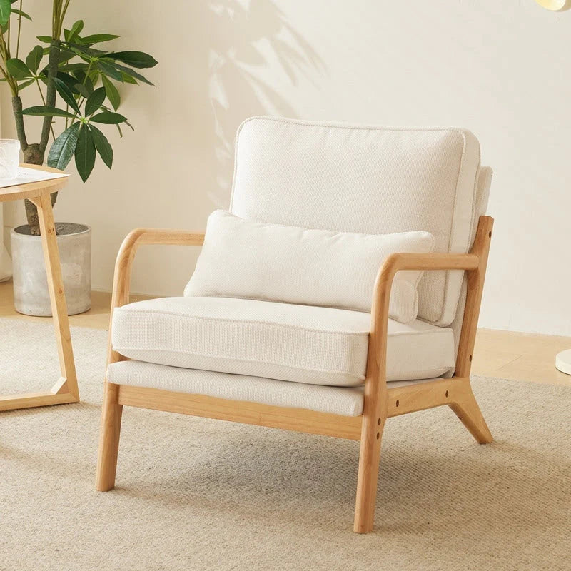 Fauteuil d'appoint rembourré Mid-Century Modern