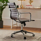 Chaise de bureau à dossier cannelé LUXMOD pour ordinateur et télétravail