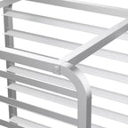 ROVSUN Étagères de boulangerie à chariots pour plaques de cuisson, supports de cuisson commerciaux en acier inoxydable avec roues freinées, chariot de service de pain et de plateaux alimentaires