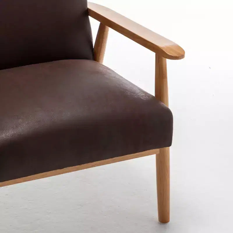 Fauteuil d'appoint moderne TUYOHW, fauteuil de salon avec accoudoirs fuselés, cadre en bois massif, fauteuil rembourré en microfibre pour salon, bureau