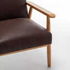 Fauteuil d'appoint moderne TUYOHW, fauteuil de salon avec accoudoirs fuselés, cadre en bois massif, fauteuil rembourré en microfibre pour salon, bureau