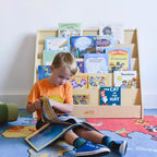 ECR4Kids Étagère à Livres et de Présentation en Bois, Simple Face, Montessori