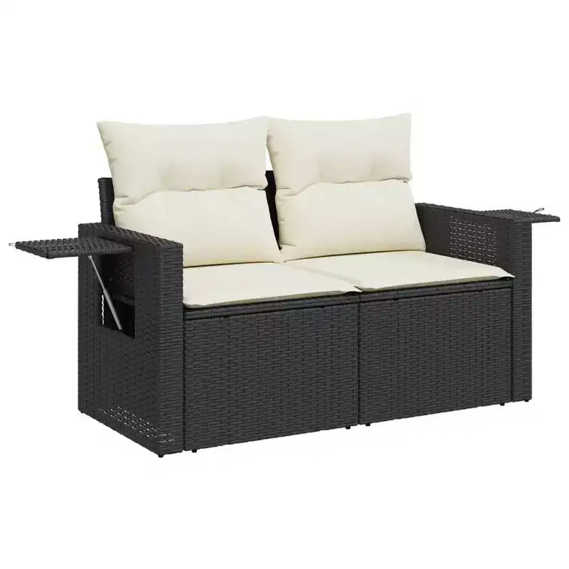 vidaXL Salon de jardin en acacia massif et polyester Naturel