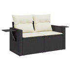 vidaXL Salon de jardin en acacia massif et polyester Naturel