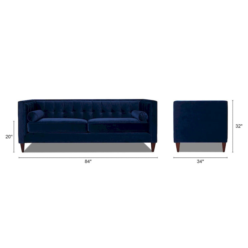 Jack 84 Canapé tuxedo capitonné moderne rembourré
