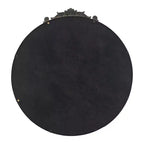 Miroir Mural Rond Doré 30 x 32 Pouces avec Cadre en Métal