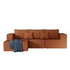 Canapé modulaire d'angle en velours côtelé 108.3 avec méridienne