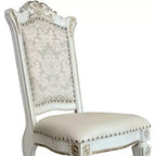 Chaise de salle à manger 23 Vendome en PU, finition Perle Antique, motif Floral - Acme Furniture