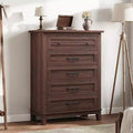 Commode à 5 tiroirs pour chambre à coucher, commode verticale haute de 105 cm avec rangement, commode de rangement en bois pour salon, chambre à coucher