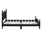 Cadre de lit plateforme en bois Queen Size Whisen, lit plateforme avec support à lattes en bois