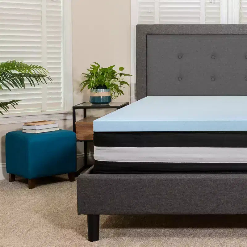 Emma et Oliver Ensemble matelas et surmatelas en mousse à mémoire de forme gel 10 pièces