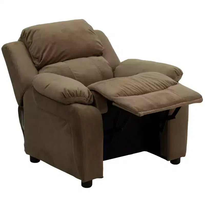 Fauteuil inclinable contemporain Flash Furniture de luxe rembourré pour enfants avec accoudoirs de rangement