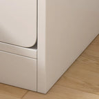 Table de chevet simple en bois naturel blanc à 2 tiroirs