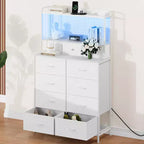 Commode intelligente à 11 tiroirs en tissu, organisateur de rangement industriel avec dispositif anti-basculement pour chambre à coucher, salon, placard