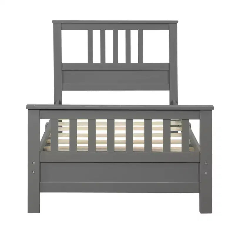 Lit plateforme une place Whisen Wood avec tête et pied de lit
