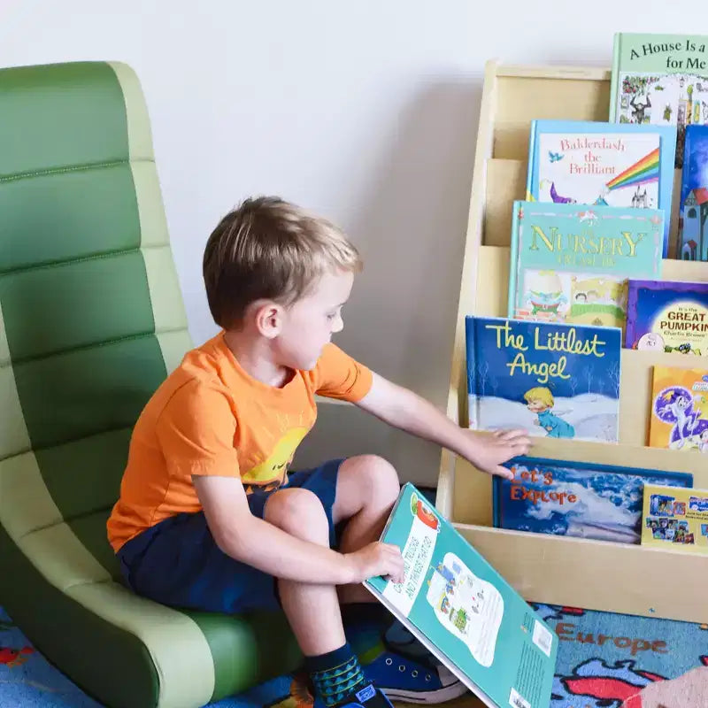 ECR4Kids Étagère à Livres et de Présentation en Bois, Simple Face, Montessori
