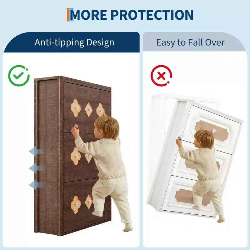 Meuble à chaussures Garvee avec 3 tiroirs basculants sculptés, poignées en cristal, meuble de rangement pour chaussures avec étagère réglable, meuble à chaussures de rangement en bois