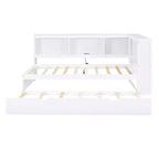 Lit de repos double Whisen Morden Design avec lit gigogne, armoires de rangement et ports USB