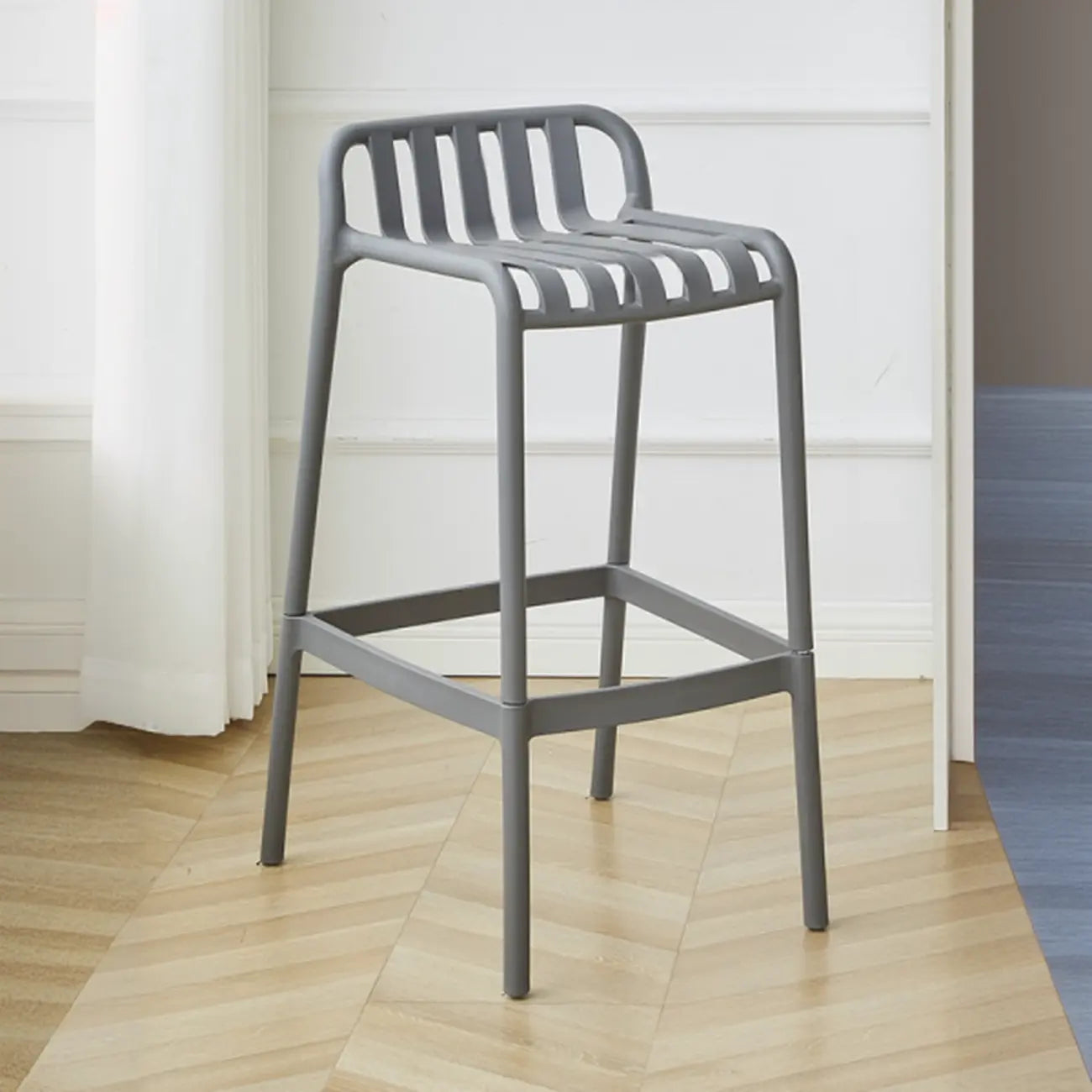 Tabouret de Bar Minimaliste en Plastique pour Intérieur Extérieur