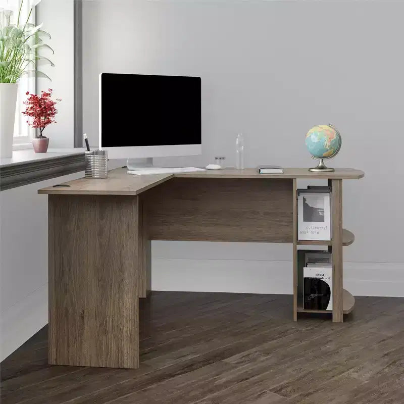 Bureau d'angle Dakota avec étagères